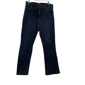 NYDJ Bootcut Jeans Size 16 Dark Wash Stretch Denim Lift Tuck As-Is Flaws